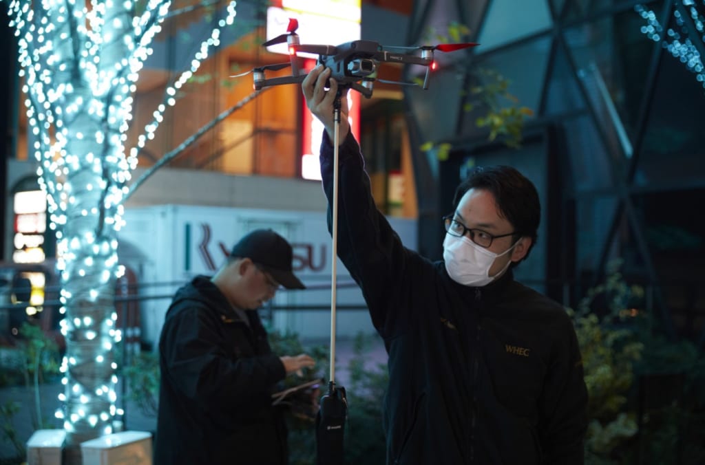ドローンの撮影現場
