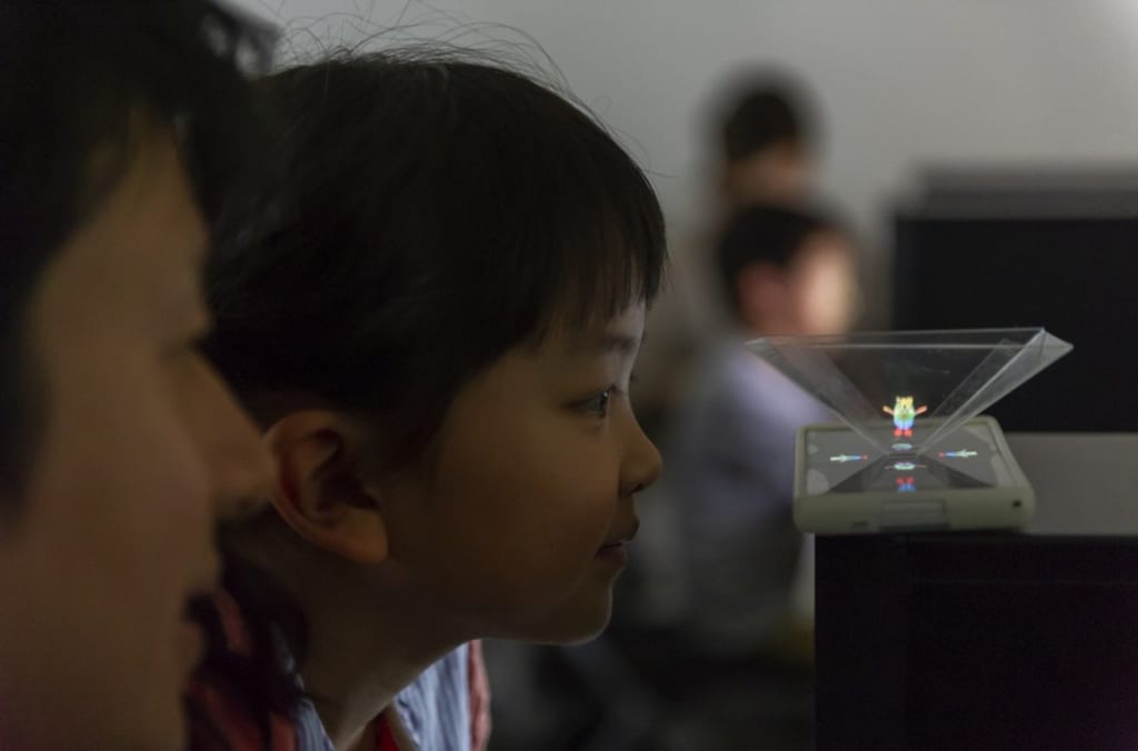 3Dホログラム映像の制作体験風景①